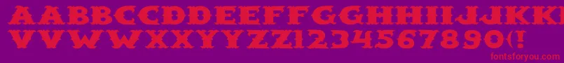 SaloonextWd-fontti – punaiset fontit violetilla taustalla