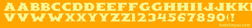 fuente SaloonextWd – Fuentes Amarillas Sobre Fondo Naranja