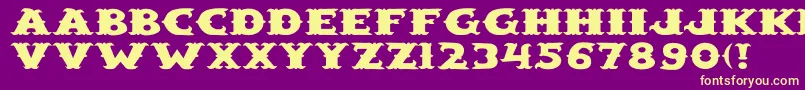SaloonextWd Font – Yellow Fonts on Purple Background