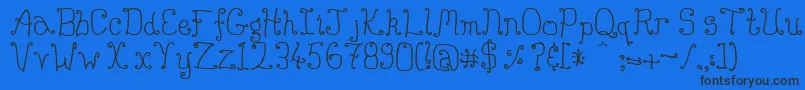 Buttmunch Font – Black Fonts on Blue Background
