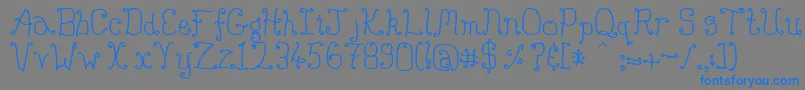 Buttmunch Font – Blue Fonts on Gray Background