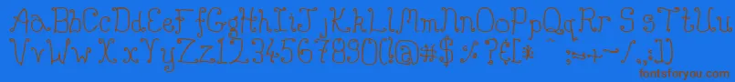 Buttmunch Font – Brown Fonts on Blue Background