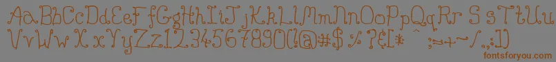 Buttmunch-fontti – ruskeat fontit harmaalla taustalla
