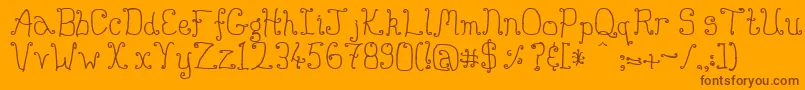 Buttmunch Font – Brown Fonts on Orange Background
