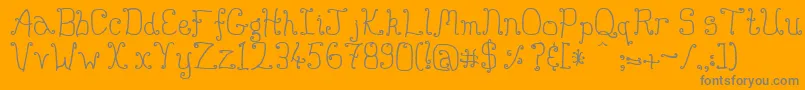 Buttmunch-Schriftart – Graue Schriften auf orangefarbenem Hintergrund