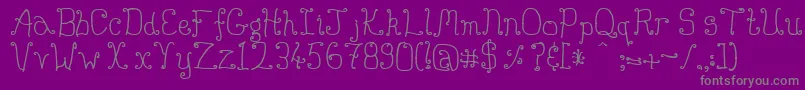 Buttmunch Font – Gray Fonts on Purple Background