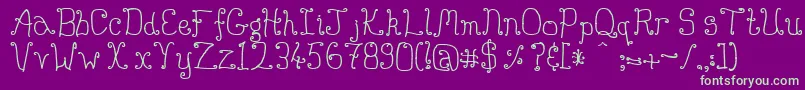 Buttmunch Font – Green Fonts on Purple Background