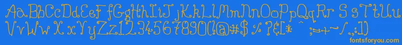 Buttmunch Font – Orange Fonts on Blue Background