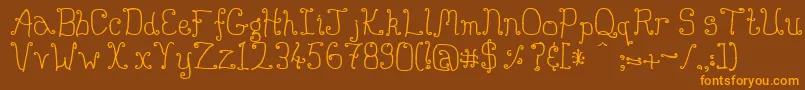 Buttmunch Font – Orange Fonts on Brown Background