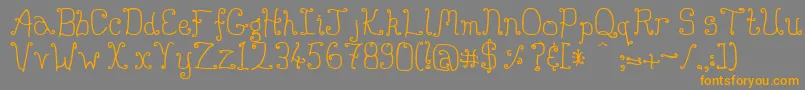 Buttmunch-fontti – oranssit fontit harmaalla taustalla