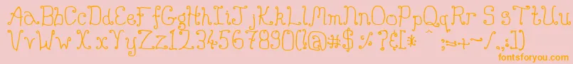Buttmunch Font – Orange Fonts on Pink Background