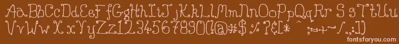 Buttmunch Font – Pink Fonts on Brown Background
