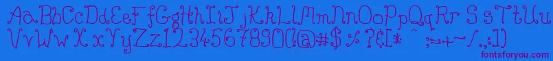Buttmunch Font – Purple Fonts on Blue Background