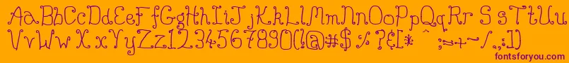 Buttmunch Font – Purple Fonts on Orange Background
