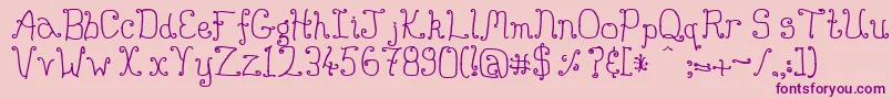 Buttmunch Font – Purple Fonts on Pink Background