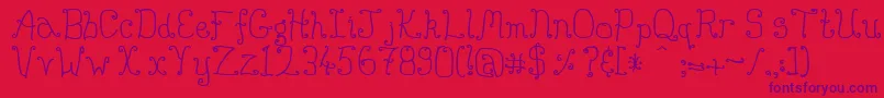 Buttmunch Font – Purple Fonts on Red Background