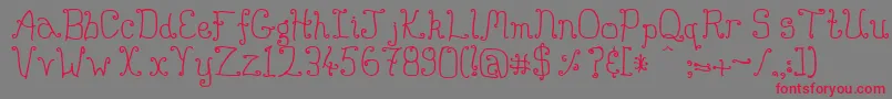 Buttmunch Font – Red Fonts on Gray Background