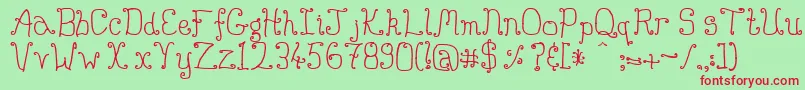 Buttmunch Font – Red Fonts on Green Background