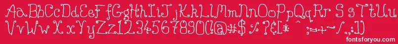 Buttmunch Font – White Fonts on Red Background