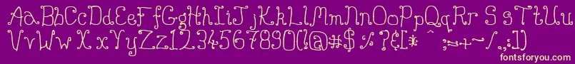 Buttmunch Font – Yellow Fonts on Purple Background