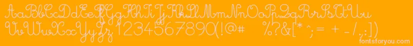 Police GinoschoolscriptBold – polices roses sur fond orange