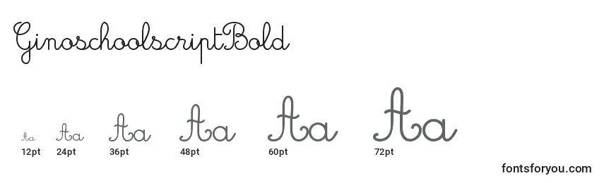 GinoschoolscriptBold Font Sizes