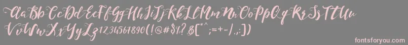 MonicaScript-Schriftart – Rosa Schriften auf grauem Hintergrund