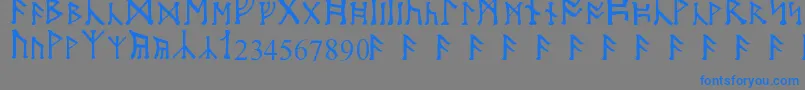 MoonRunes Font – Blue Fonts on Gray Background