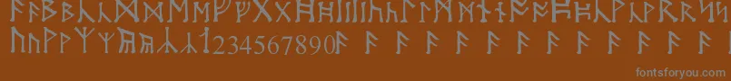 MoonRunes Font – Gray Fonts on Brown Background