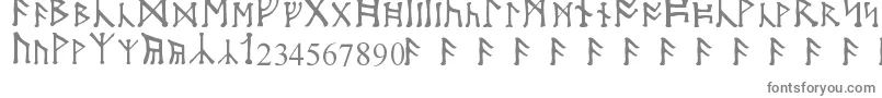 MoonRunes-Schriftart – Graue Schriften auf weißem Hintergrund