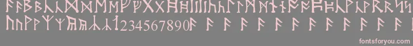 MoonRunes Font – Pink Fonts on Gray Background