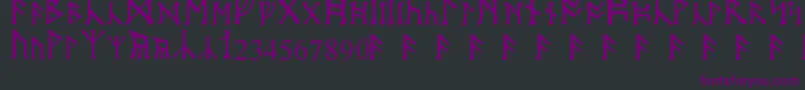 Шрифт MoonRunes – фиолетовые шрифты на чёрном фоне