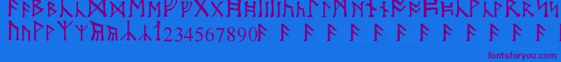 MoonRunes Font – Purple Fonts on Blue Background