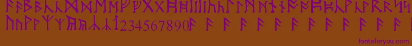 MoonRunes Font – Purple Fonts on Brown Background