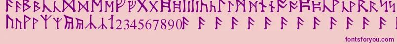 MoonRunes Font – Purple Fonts on Pink Background