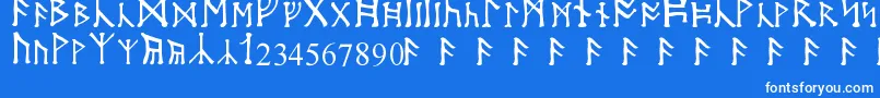 MoonRunes Font – White Fonts on Blue Background