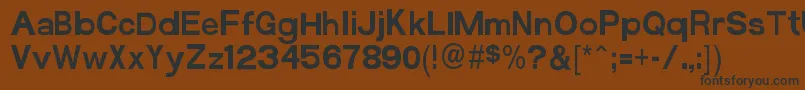 Шрифт Funzone3ProCondensed – чёрные шрифты на коричневом фоне