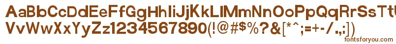 Шрифт Funzone3ProCondensed – коричневые шрифты на белом фоне