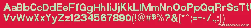 Funzone3ProCondensed Font – Green Fonts on Red Background