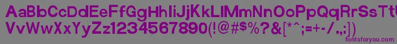 Funzone3ProCondensed-fontti – violetit fontit harmaalla taustalla