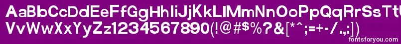 フォントFunzone3ProCondensed – 紫の背景に白い文字