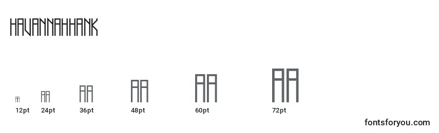 HavannahHank Font Sizes