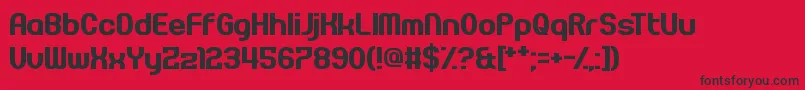 Pseudonumb Font – Black Fonts on Red Background