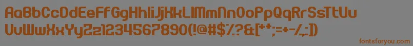 Pseudonumb Font – Brown Fonts on Gray Background