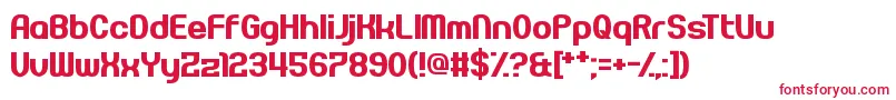 フォントPseudonumb – 赤い文字