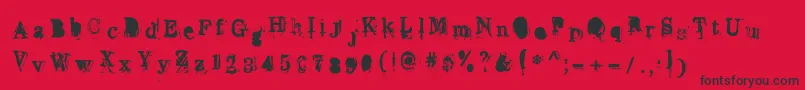 Overwork Font – Black Fonts on Red Background