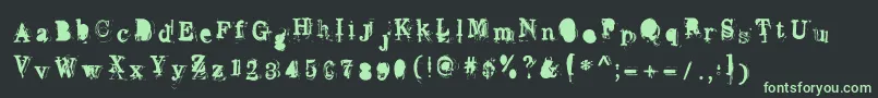 Overwork Font – Green Fonts on Black Background