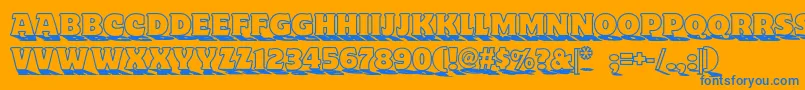 Toylandnf Font – Blue Fonts on Orange Background