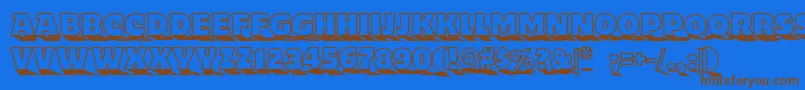 Toylandnf Font – Brown Fonts on Blue Background