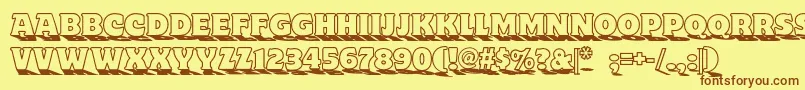 Toylandnf Font – Brown Fonts on Yellow Background